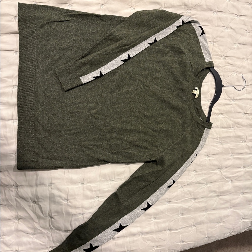 The Cashmere Project Forest Green Knit Top
